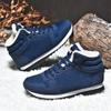 Scarpe invernali da coppia in cotone caldo da uomo, stivali da neve alti leggeri, taglia forte, stivaletti caldi antiscivolo, scarpe da esterno