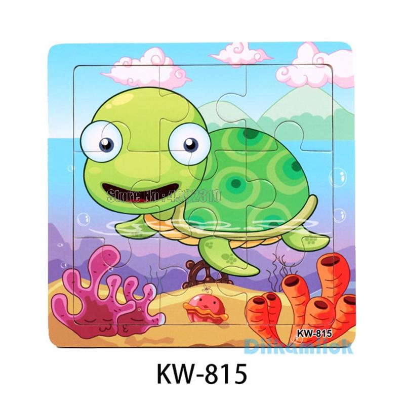 9pcs Wooden Puzzle Cognition Animals And Vehicles Jigsaw Kindergarten Educational Toys Kids Wood Toy Gift
