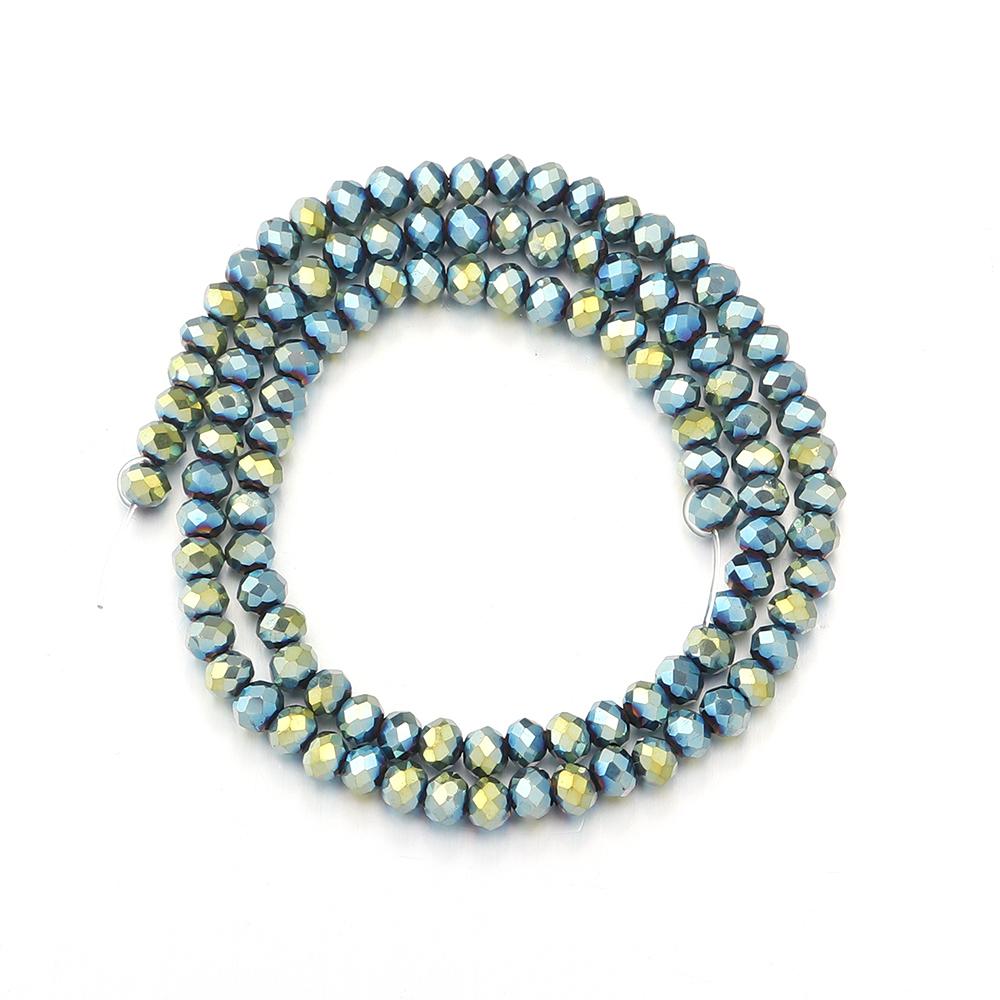 3/4/6/8/10mm Faceted Crystal Beads Green AB Abacus Glass Loose Spacer Beads For Jewelry Making DIY Necklace Bracelet Accessories