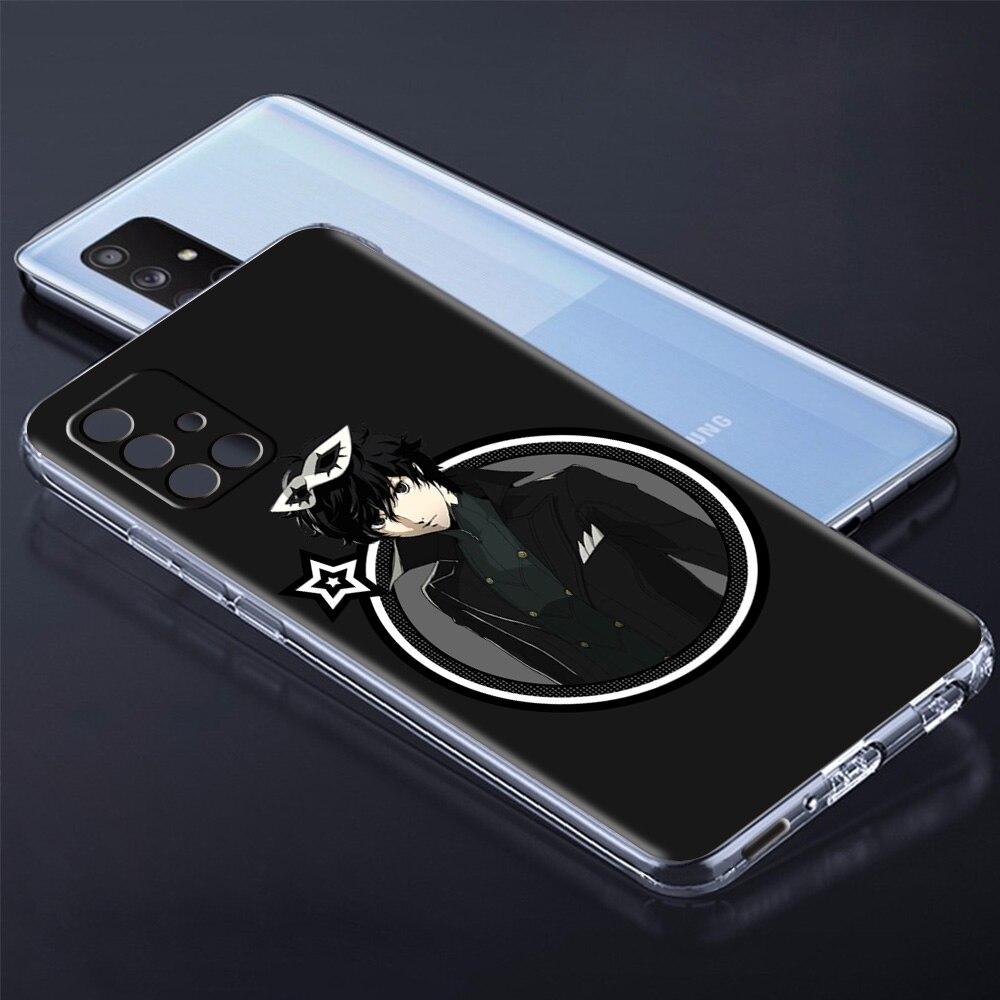 Persona 5 P5 Joker Phone Case For Samsung Galaxy A51 A71 A21S A12 A11 A31 A41 A52 A32 5G A72 A01 A50 A70 Silicone Clear Cover
