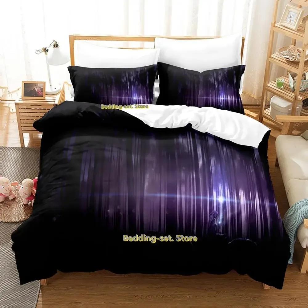 Hip Hop Game Wizard Bedding Set Cartoon Anime Three-Piece Set Adult Kid Bedroom Duvetcover Sets 3D Kawaii Wizard Lit Enfant