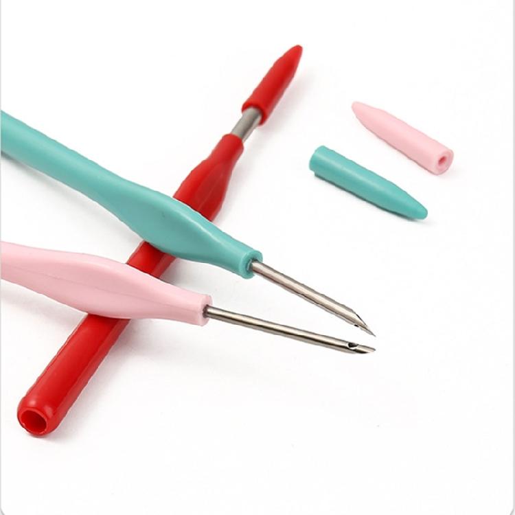 Pack Of 4 Punching Needle Embroidery Pen 2.5/3/3.5/5.0mm Needle Head for Beginner Hobbyists Embroidery Stitching Craft