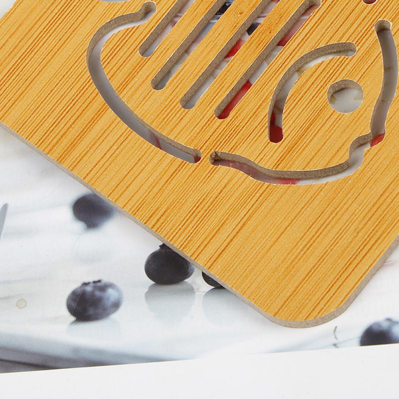 1Pc Bamboo Wooden Coaster Thick Anti-Scalding Insulation Non-Slip Pot Bowl Mat