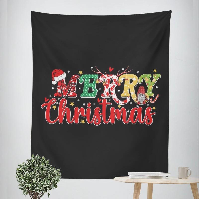 Tapeçaria Temática de Natal e Ano Novo para Decoração de Sala de Estar e Quarto