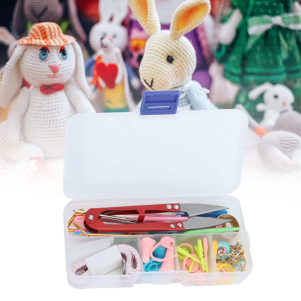 Kit Artigianato Fai da Te Punti Maglia Ferri Uncinetto Marcatore Metro Accessorio Cucito