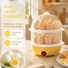 Yellow Electric Egg Steamer Plastic Egg Boiler Appliance Breakfast Machine  Kitchen Appliance