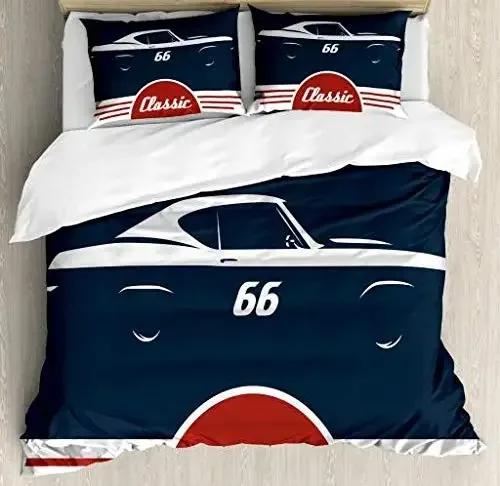 Comforter Vintage Classic Car Automobile Mechanic Nostalgic 50S Bedding Set Twin Queen King Full Polyester