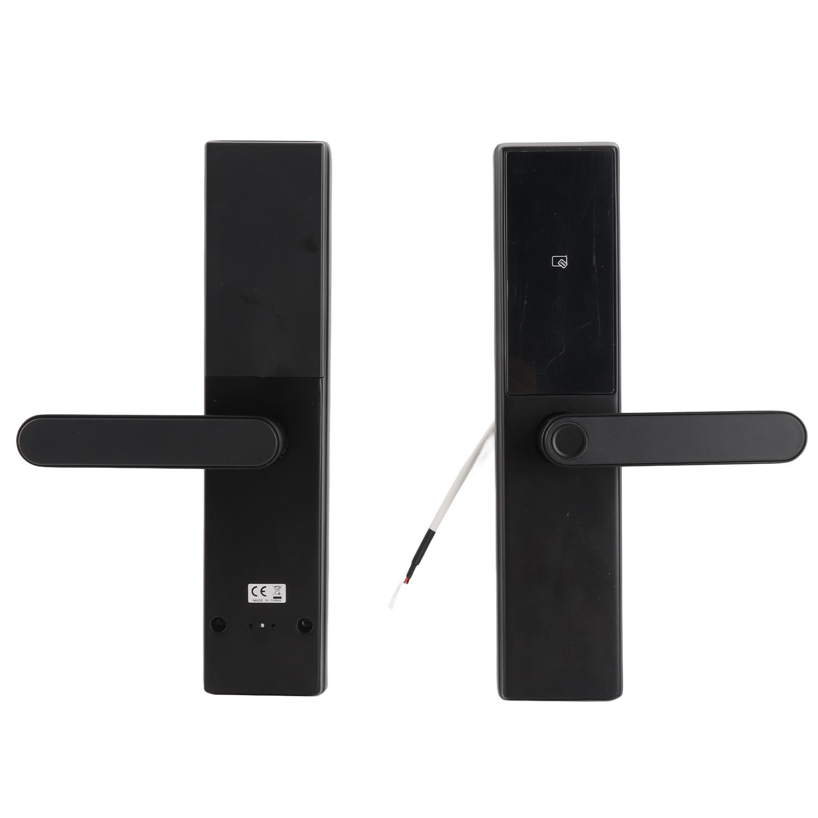 

Smart Door Lock Keyless Entry Door Lock Handle with Cards and Keys Biometric Door Lock App Remote Control Virtual чёрный