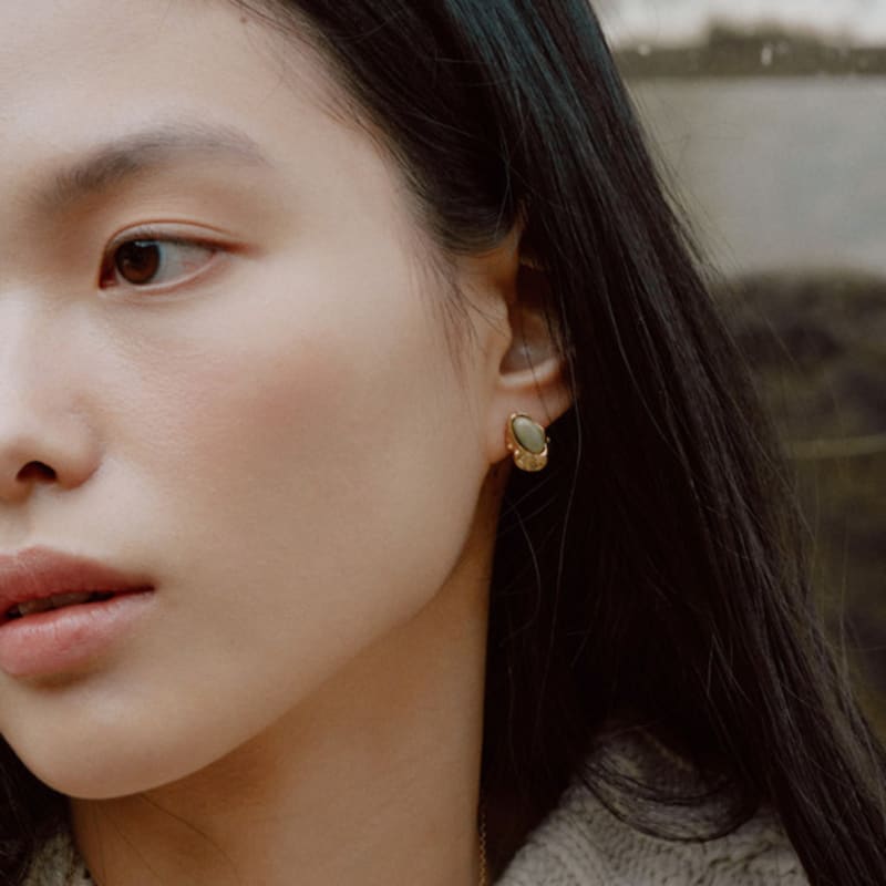 

DOL Fall Dry Flower Earring [autumn leaves] gold