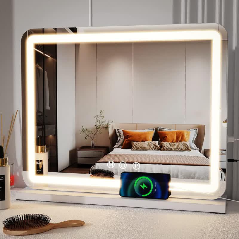 DANLE LED Smart Desktop Makeup Mirror with Fill Light