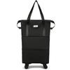 Folding Luggage Bags Expandable Rolling Duffle Pack with Wheel Large Capacity Oxford Clot Dry-Wet Separation Outdoor Weekend Bag