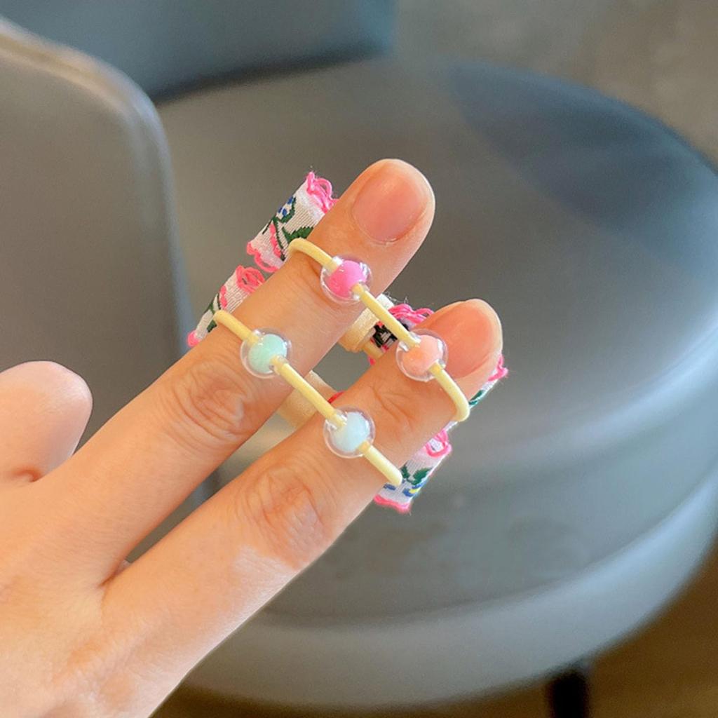 OuJyO Haargummis für süße gestickte Schleifen Haargummi-Set Schwarzes Haar Haargummis für Mädchen Haaraccessoires für modisches Kleinkindhaar