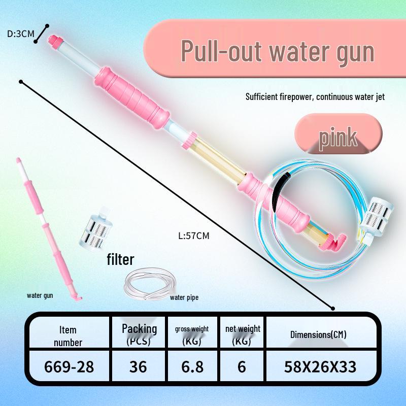 High-Capacity, High-Pressure Water Gun with Back-Mounted Reservoir - Splash-Saving Toy for Kids
