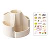 Multifunctional Rotating Desk Organizer Spacious Storage For Pens Scissors School Office Supplies