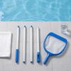 Swimming Pool Leaf Skimmer Net with Telescopic Aluminum Pole Detachable Fine Mesh Net for Outdoor Pool Maintenance Cleaning