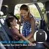 2/4pcs Car Seat Belt Adjuster PU Leather Black Seat Belt Protection Limiter Child Comfortable Clip Anti-stretching Fixed H5E3