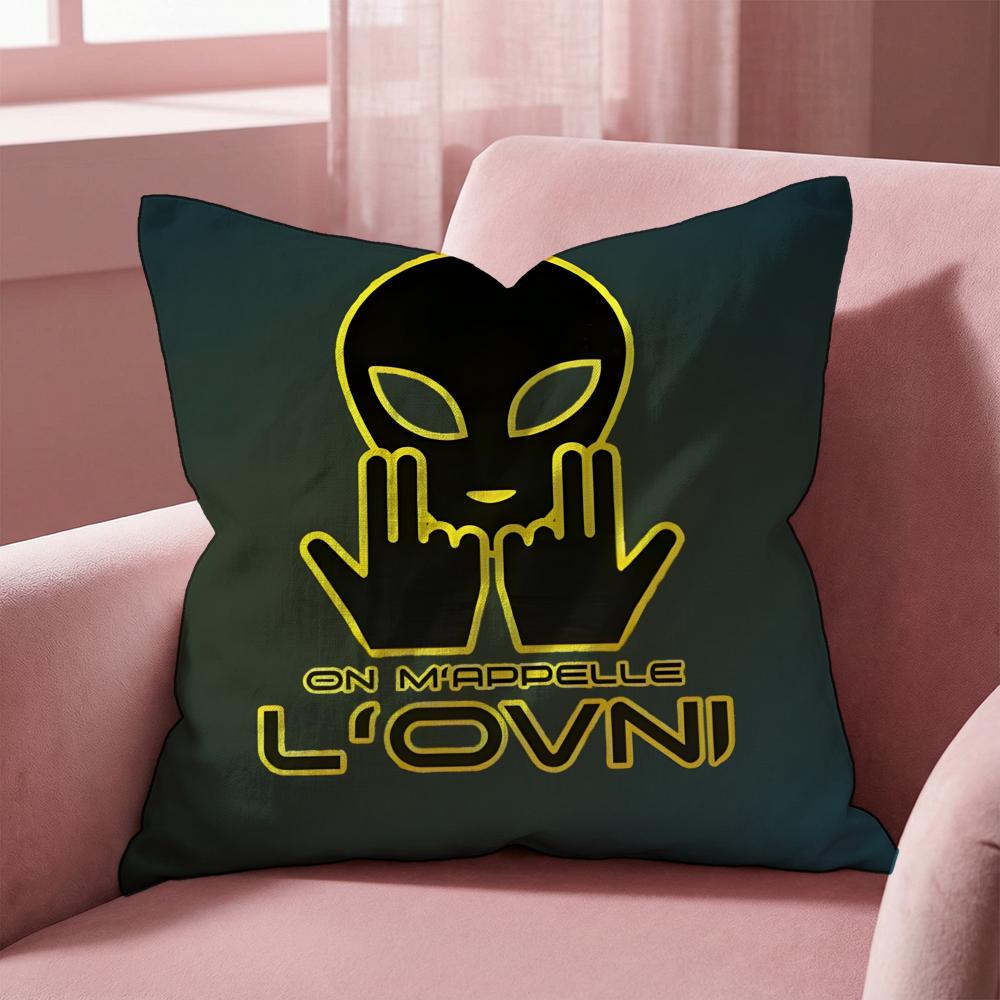 Rapper JuL C'est Pas Des Lol Cushion Cover Multi-Scene Pillow Cover for Home & Car - Reversible, Soft & Durable for Daily Use