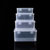 Transparent Rectangular PP Double Buckle Storage Box with Lid for Jewelry, Ornaments, or Tea Sets