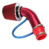 Universal Aluminum Alloy Air Intake Kit Blue Pipe Diameter 3" +Cold Air Intake Filter+ Clamp+ Accessories