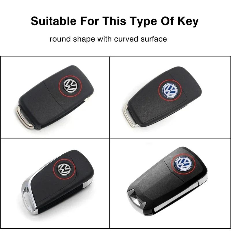 ·5/10PCS Car Remote Key Sticker Aluminum Emblem Decoration Decal For VW GTI Polo Golf Passat Tiguan Arteon Touareg Taigo Caddy J pn2