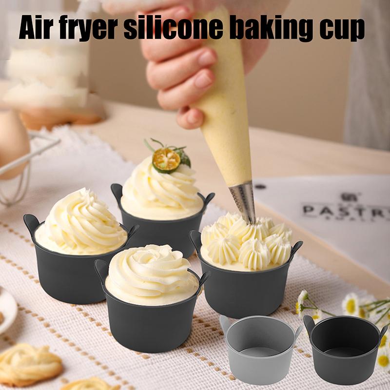 Silikonkurv Muffinscupform Airfryer Ovn Bakebrett Pizza Fritert Kylling Kurv Silikonformer For Airfryer Mikrobølgeovn