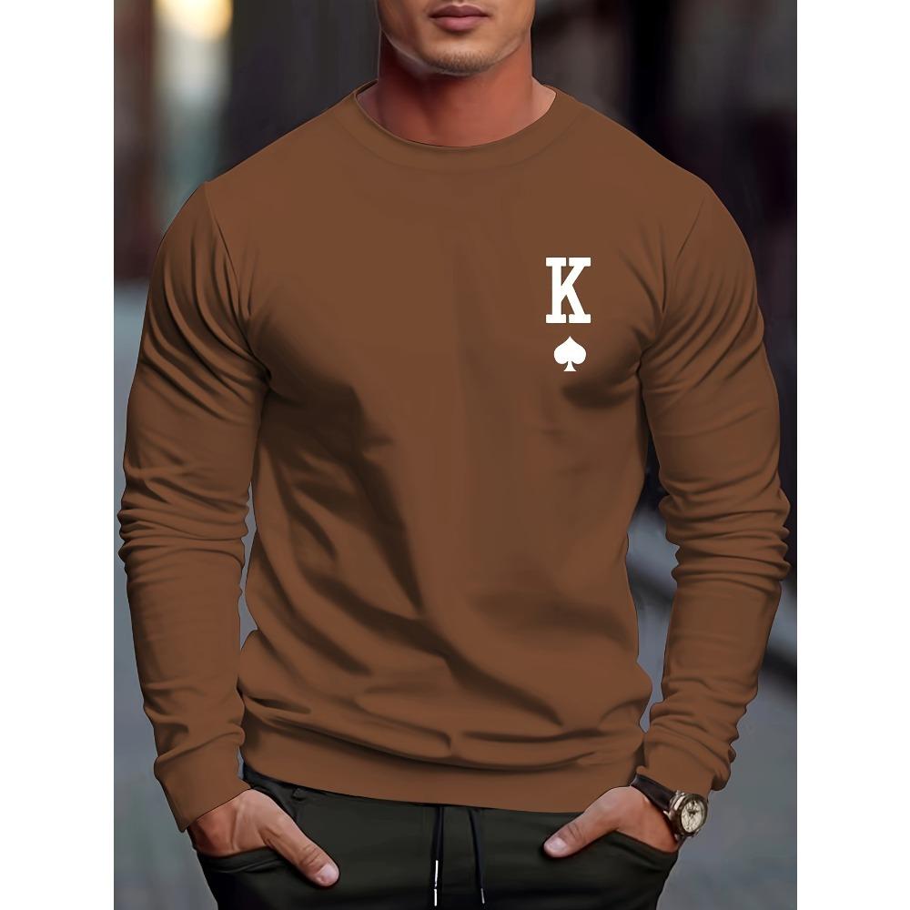 Men's Long Sleeved Casual Fashionable Simple Style Fashionable Versatile Comfortable Casual Plus Size Men's T-shirt
