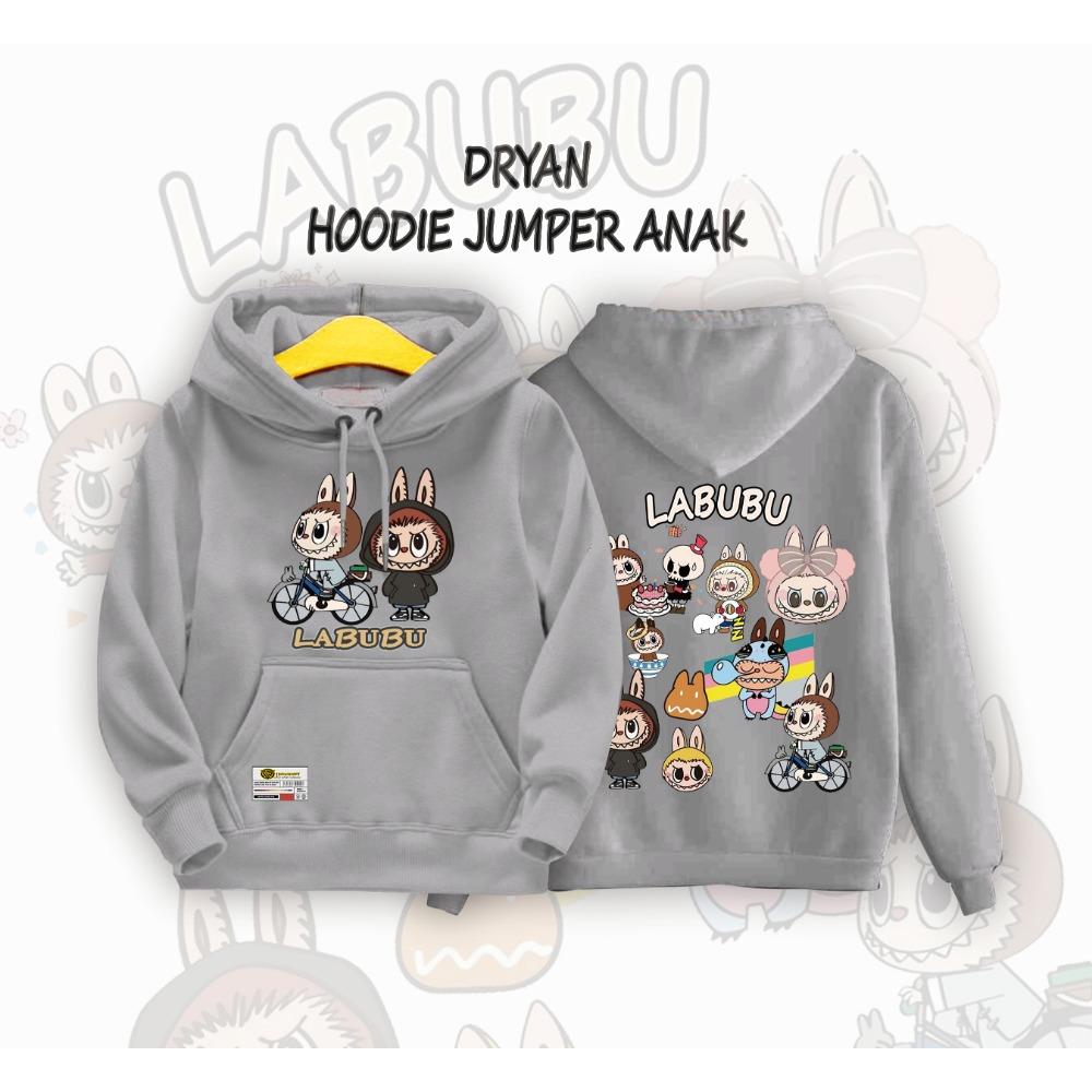 

2025 Новая детская толстовка Labubu Модная универсальная одежда с капюшоном для девочки с принтом LABUBU 100