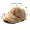 Cold Protection Faux Mink Fur Baseball Cap 55-60CM Thermal Duckbill Hat  Sport