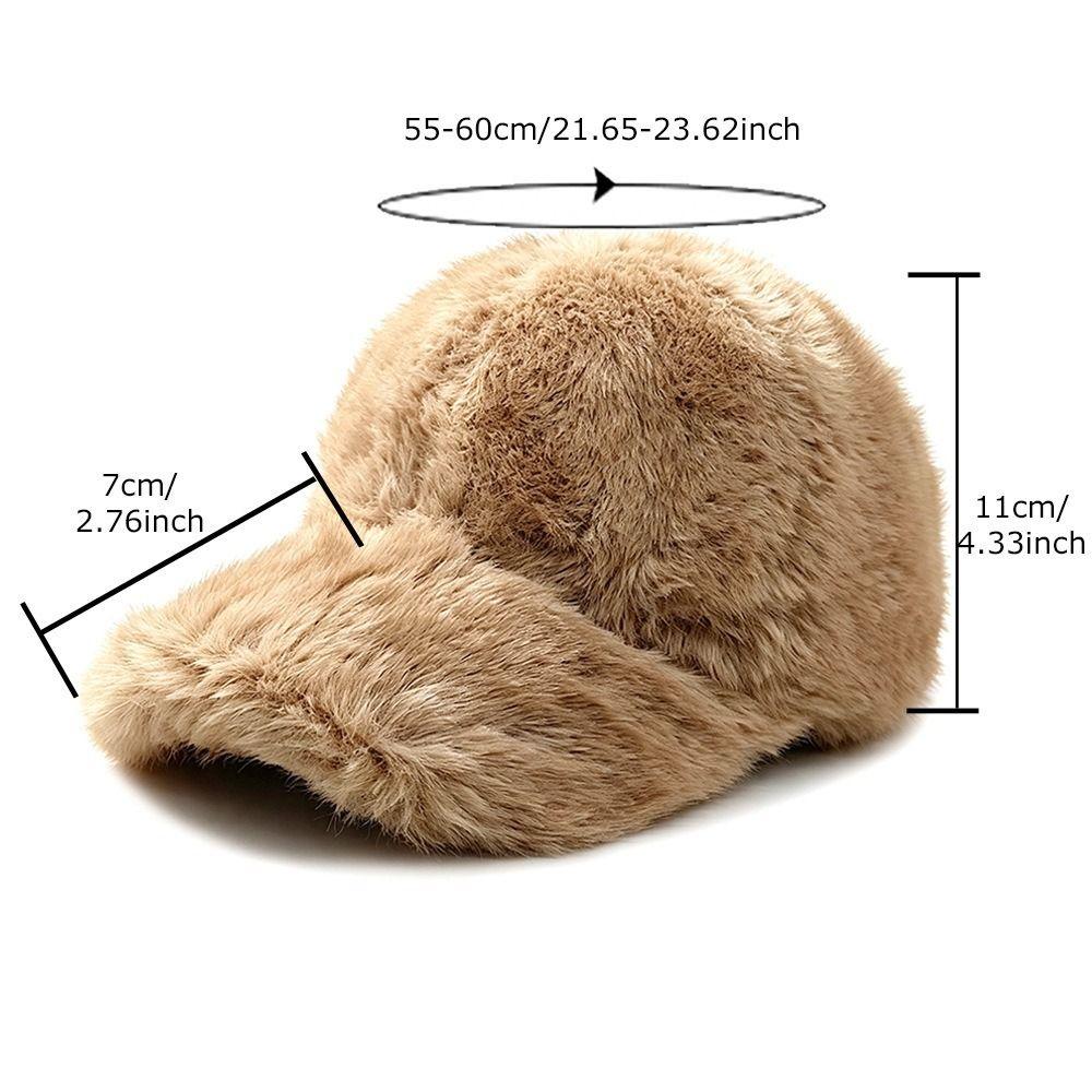 Cold Protection Faux Mink Fur Baseball Cap 55-60CM Thermal Duckbill Hat Sport