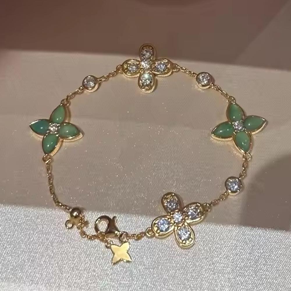 S925 silver shining eternal petals design adjustable bracelet suitable for women wedding holiday jewelry banquet gifts