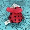 JC Red Ladybug Bag Charm Insect Keychain Pendant Includes a 20 cm x 27 cm Green Dust Bag With Tags Gift Tag Charm