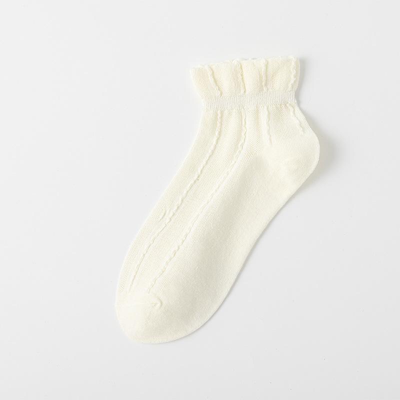 Women's Spring and Summer Thin Cotton Socks, Mesh Girls' Boat Socks, Breathable Short Socks, Summer Casual and Versatile Short Socks