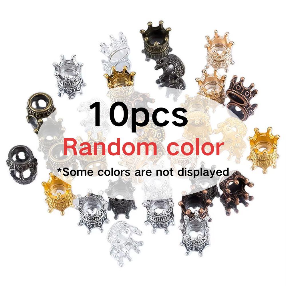 

10pcs Alloy Mixing Colors Crown Accessories Pendant DIY Bracelet Necklace Earring Making Decorative Spacer Beads YMY