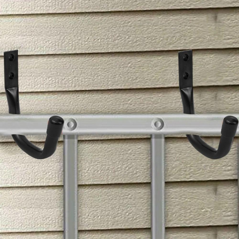 2Sets Heavy Duty Garage J-shaped Hook with Screws Wall-mounted Garage Storage Hooks Door Wall Storage Racks