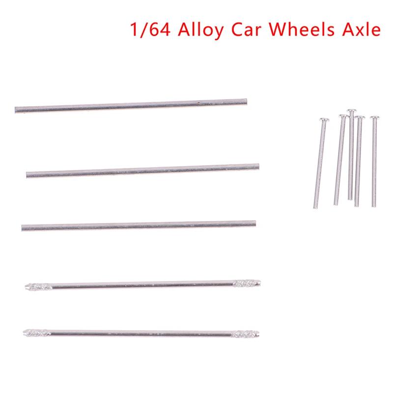 1set 1/64 0. 8x25mm/28mm 1: 64 Car Alloy Wheels Axle Hollow Shaft W Nails Pin for HW/Matchbox/Tomeca Model Cars