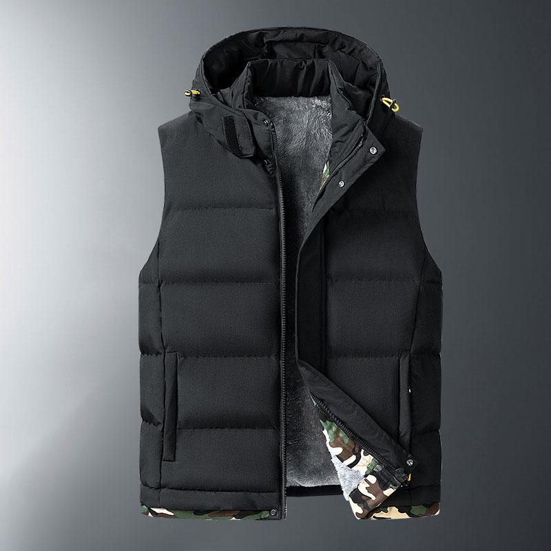 Plus Size Autumn Winter Vest Men Sports Cotton Clothing Plus Fleece Thickened Jackets Vest Men