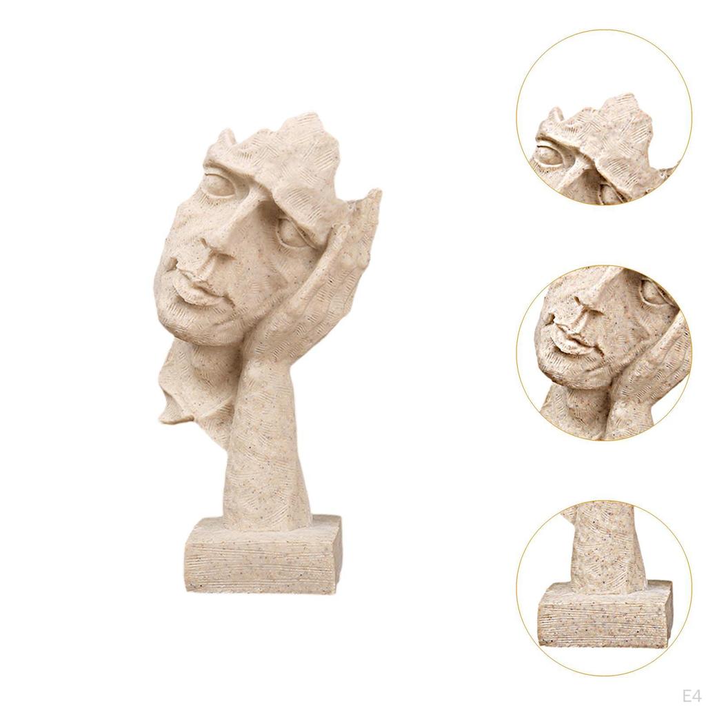 Escultura de Cara Abstracta Elegante Acento de Decoración para el Hogar