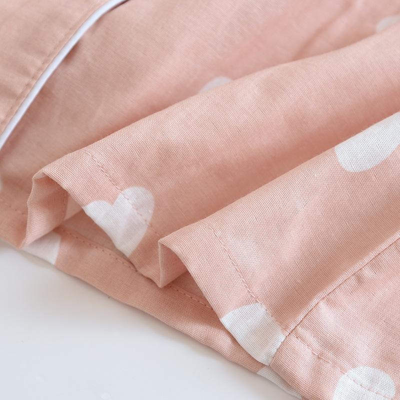 Women's Pure Cotton Three-Piece Pajama Set: Short Sleeve Top, Long Pants, and Shorts for Summer and Spring-Autumn Homewear.