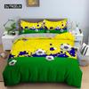 3D Boys Teens Football Comforter Cover Set Queen Size Soccer Ball Duvet Cover Polyester Bedding Set 2/3pcs Soft Twin Quilt Cover