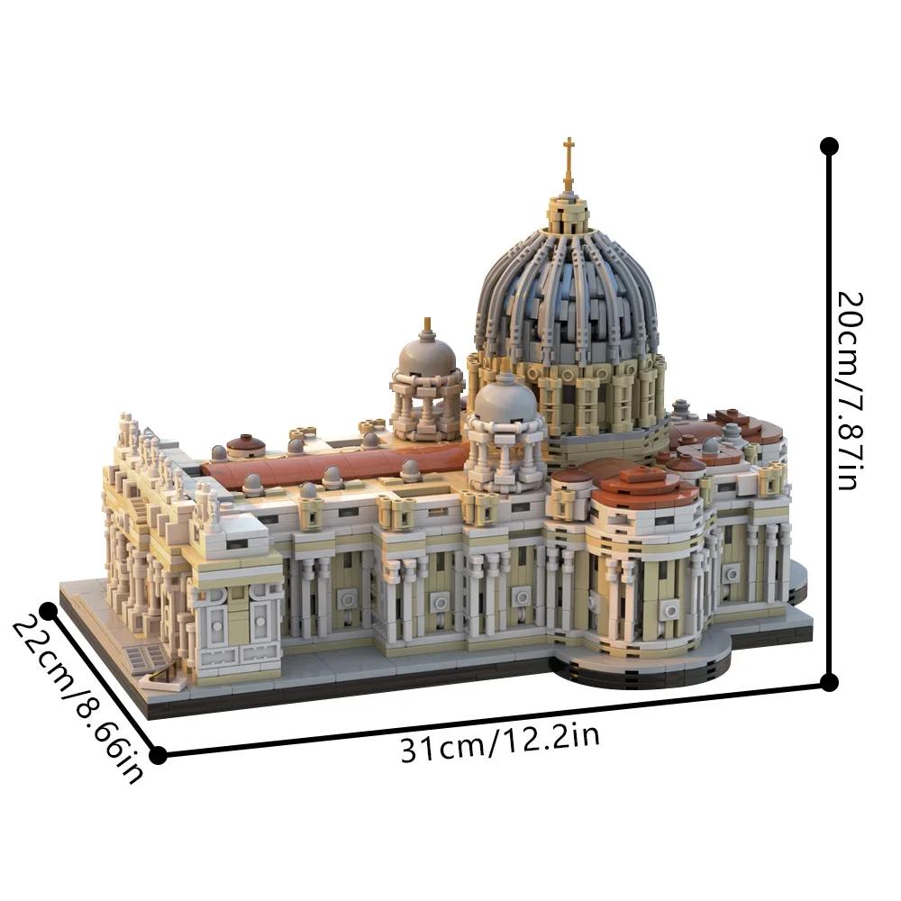 Gobricks MOC Saint Peter's Basilica Bricks Model Renaissance Vatican City St. Peter's Basilica Building Blocks Christendom Toys