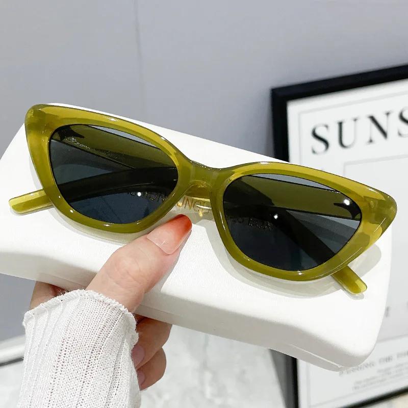 Fashion Sunglasses Woman Brand Designer Vintage Triangular Cat Eye Glasses  Outdoors Sunshade Eyewear UV400