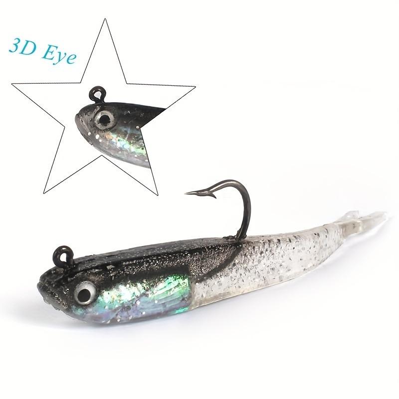 FTK  Gray Fish Shaped Bait | Bionic Fork Tail Soft Bait, Suitable for Freshwater and Seawater Fishing, PVC Material, Including