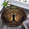 Golden Tree Round Area Rug,Carpet Rug for Living Room Bedroom Sofa Playroom Decor,Non-slip Floor Mat