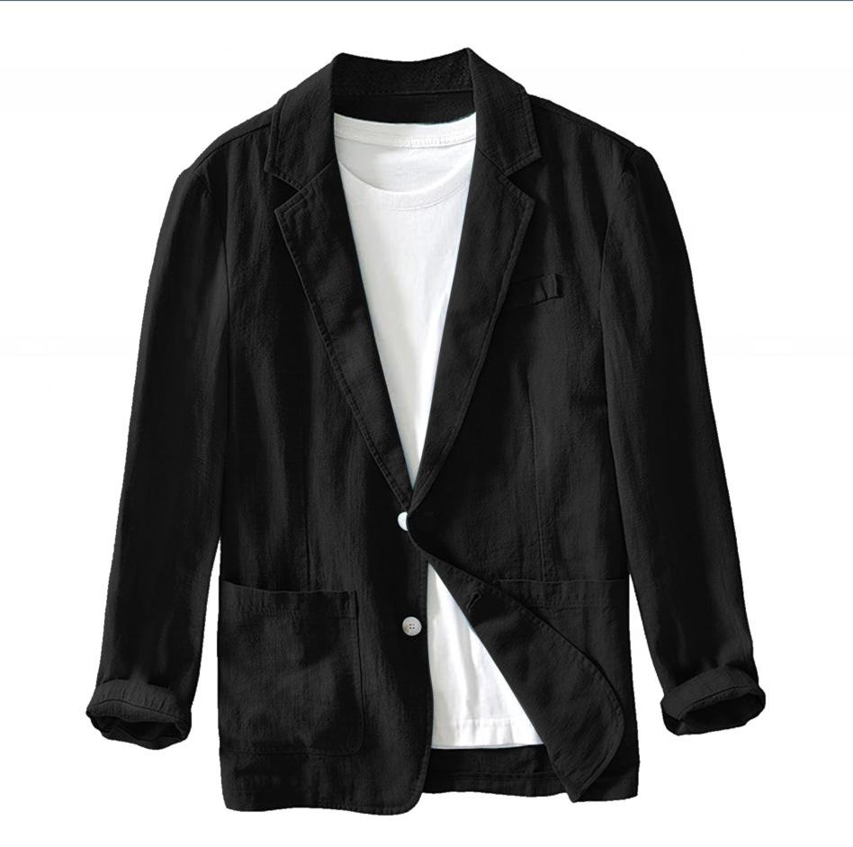 Мужская повседневная куртка Slim, офисная повседневная куртка, мужская повседневная куртка больших размеров M чёрный