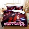 New 3D Printing Kawaii Girls Bedding No Game No Life Bedding Set Cartoon Anime three-piece Set Adult Kid Bedroom Duvet cover Set