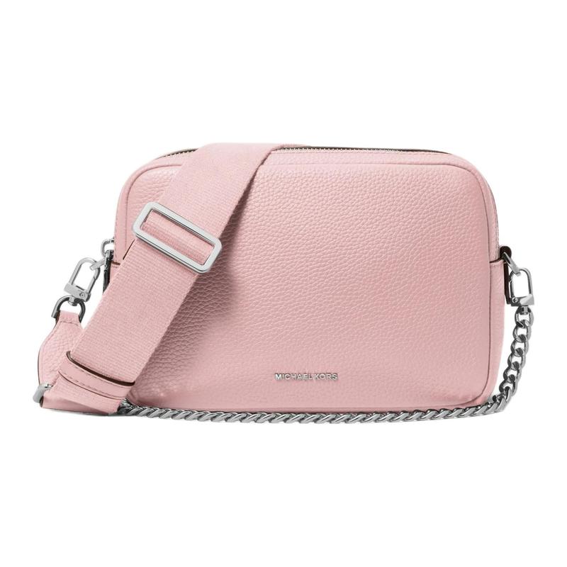 MICHAEL KORS Bryant Brand Metal Decoration Zipper Closure Cowhide Shoulder Bag Medium Women s Light Pink золотой