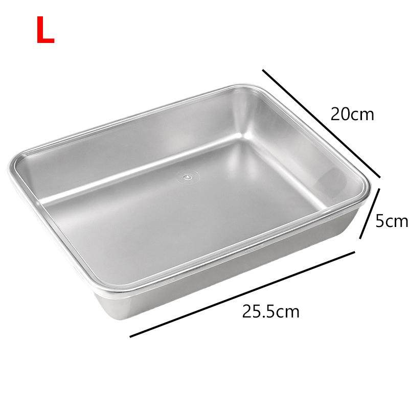 Stainless Steel Tiramisu Mold Cake Tray Cake Shaping Container With Lid Cake Preservation Box Household Dessert Baking Tools