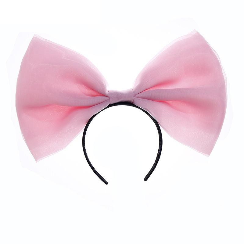 New Fashion Women's Hair Accessories Wide Side Headwear Big Bow Knot Hairband Adult Spring Turban Headband