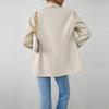 Women's Autumn Winter Solid Color Long Sleeve Casual Button Temperament Commuter Blazer Suit