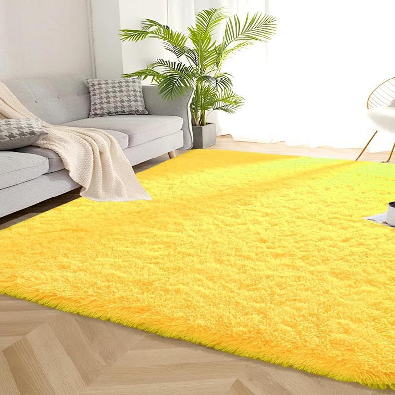 Nordic Plush Silk Fur Carpet for Living Room or Bedroom Sofa
